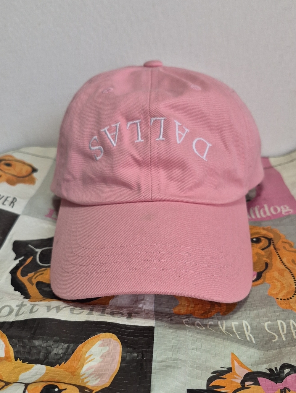 THE CLASSICS- YUPOONG Upside Down DALLAS Pink Cotton Baseball Hat